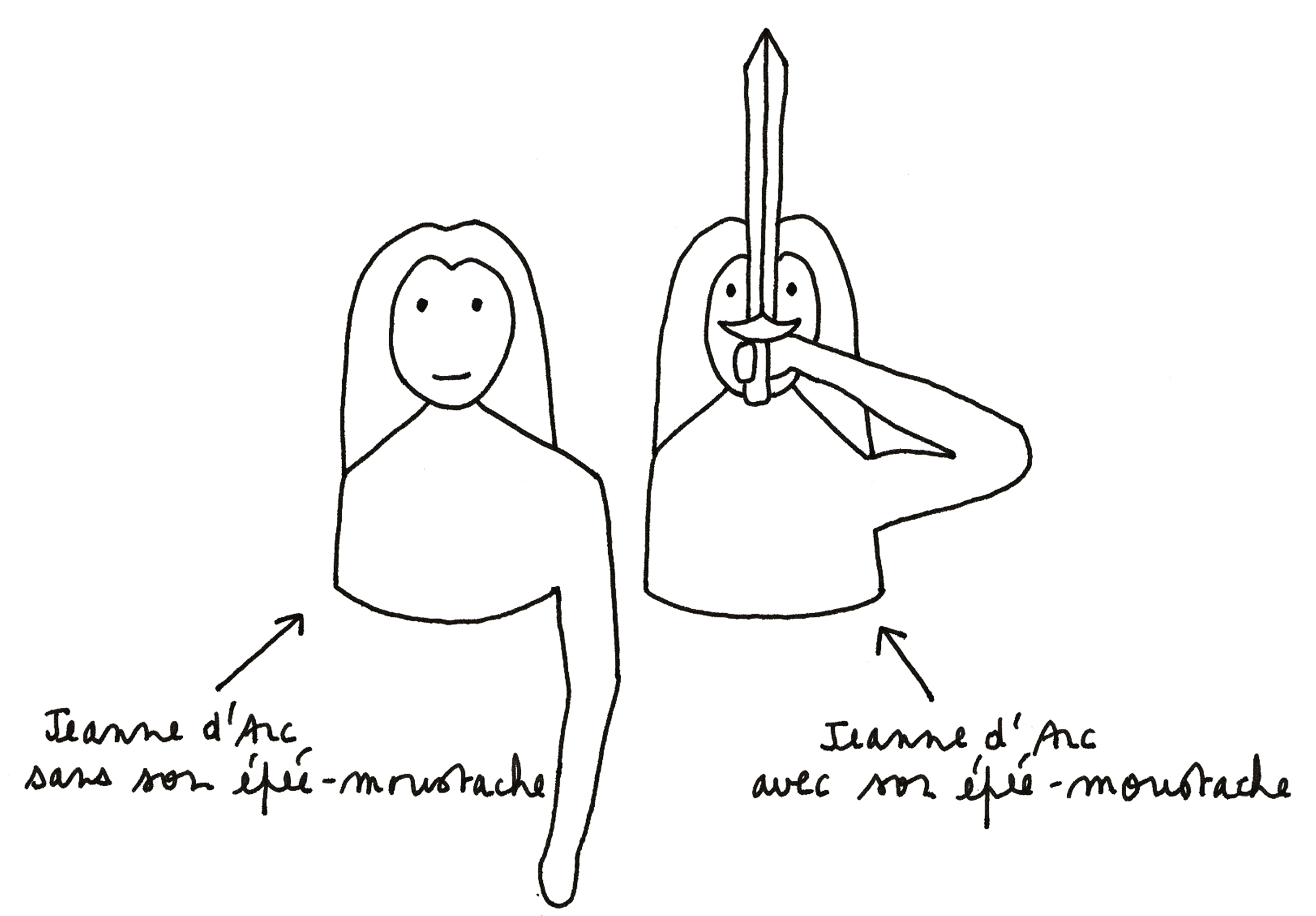 Jeanne d'Arc et l'épée-moustache