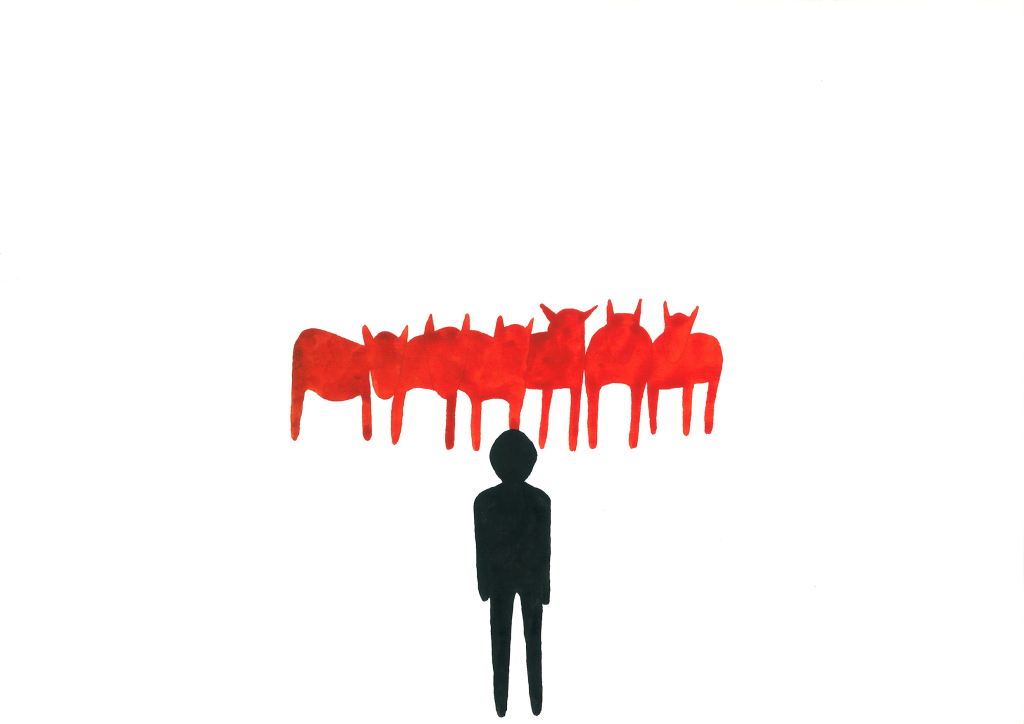 le troupeau rouge
